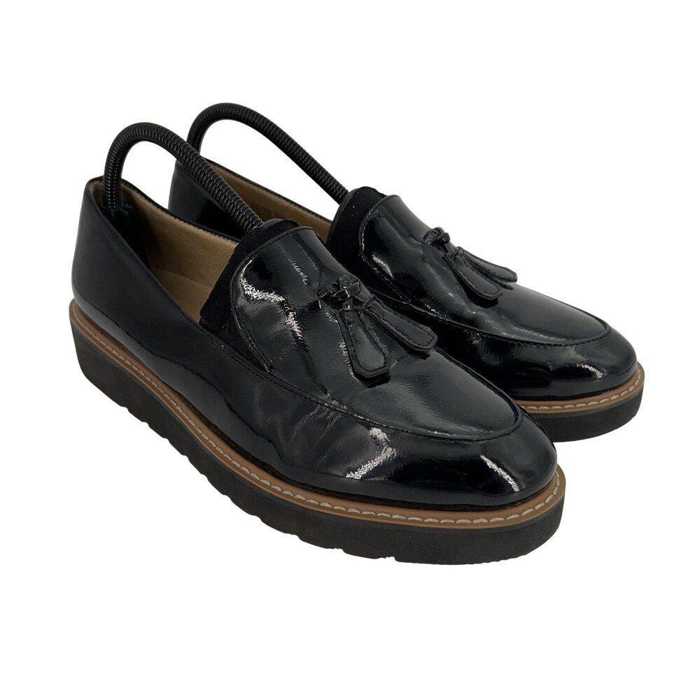 Naturalizer Electra Shoes Womens Size 9.5 Black Tassel Loafer Platform Slip On